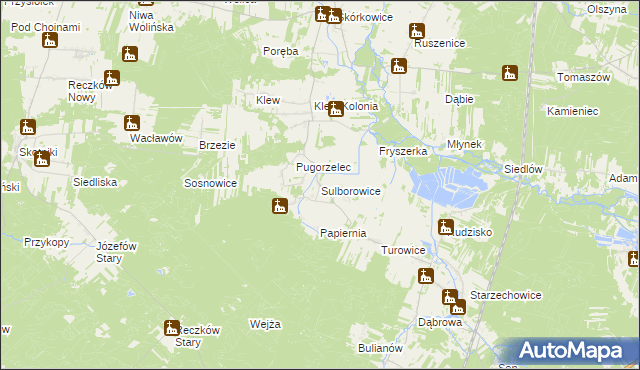 mapa Sulborowice, Sulborowice na mapie Targeo