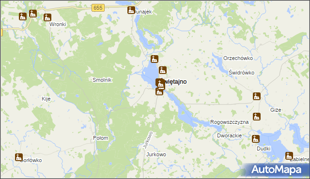 mapa Sulejki, Sulejki na mapie Targeo