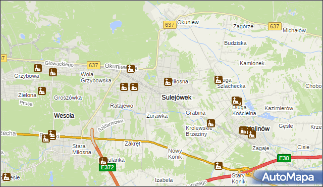 mapa Sulejówek, Sulejówek na mapie Targeo