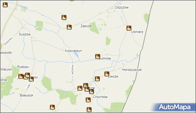 mapa Sulimów gmina Dołhobyczów, Sulimów gmina Dołhobyczów na mapie Targeo