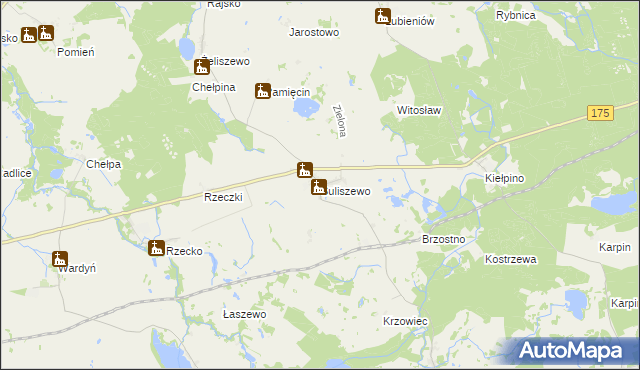 mapa Suliszewo gmina Choszczno, Suliszewo gmina Choszczno na mapie Targeo