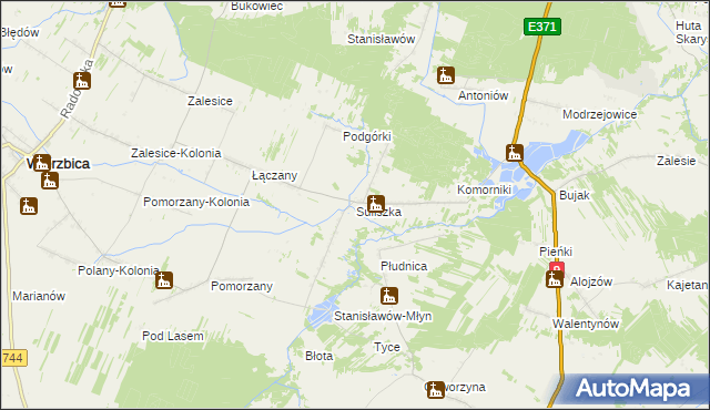 mapa Suliszka, Suliszka na mapie Targeo