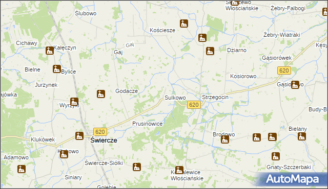 mapa Sulkowo, Sulkowo na mapie Targeo