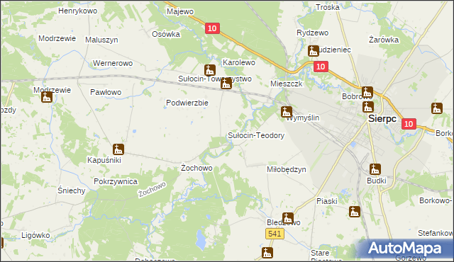 mapa Sułocin-Teodory, Sułocin-Teodory na mapie Targeo