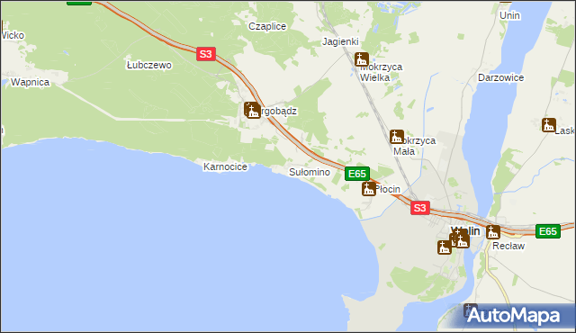 mapa Sułomino, Sułomino na mapie Targeo