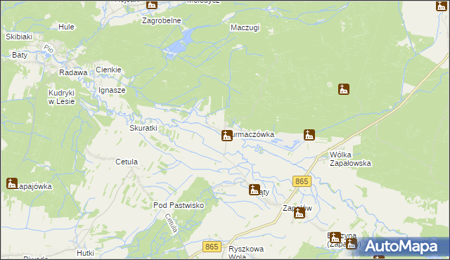 mapa Surmaczówka, Surmaczówka na mapie Targeo