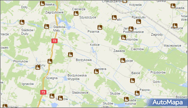 mapa Suskrajowice, Suskrajowice na mapie Targeo