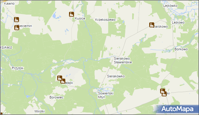 mapa Suszka gmina Sianów, Suszka gmina Sianów na mapie Targeo