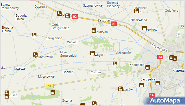 mapa Świące, Świące na mapie Targeo