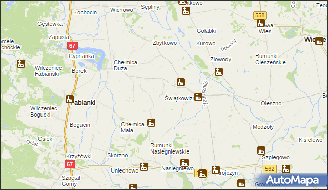 mapa Świątkowizna, Świątkowizna na mapie Targeo