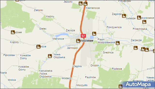 mapa Świątniki gmina Wodzisław, Świątniki gmina Wodzisław na mapie Targeo