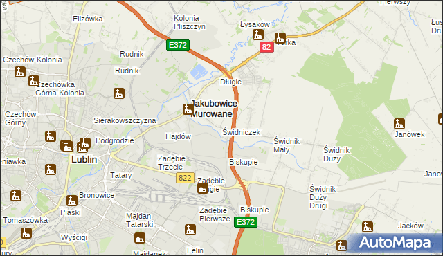 mapa Świdniczek, Świdniczek na mapie Targeo