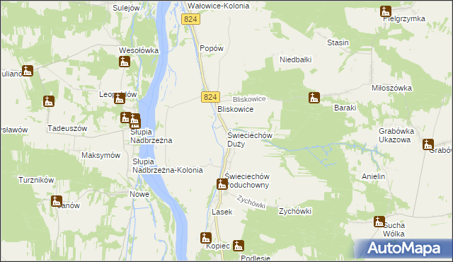 mapa Świeciechów Duży, Świeciechów Duży na mapie Targeo