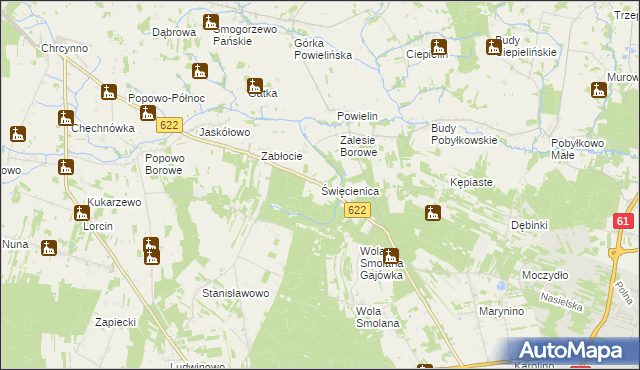 mapa Święcienica, Święcienica na mapie Targeo