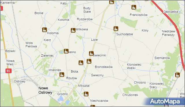 mapa Świecinki, Świecinki na mapie Targeo