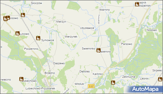 mapa Świeminko, Świeminko na mapie Targeo