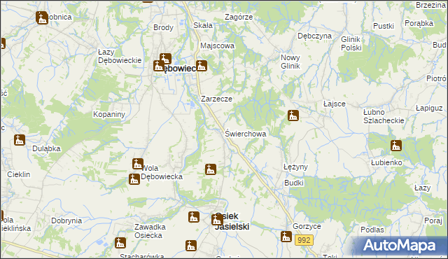 mapa Świerchowa, Świerchowa na mapie Targeo