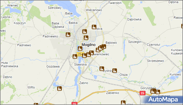 mapa Świerkówiec, Świerkówiec na mapie Targeo