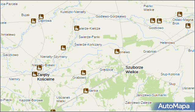 mapa Świerże-Leśniewek, Świerże-Leśniewek na mapie Targeo