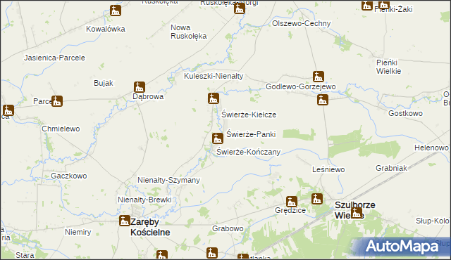 mapa Świerże-Panki, Świerże-Panki na mapie Targeo