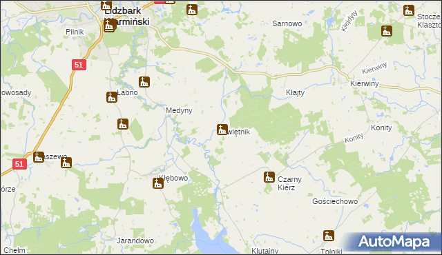 mapa Świętnik, Świętnik na mapie Targeo