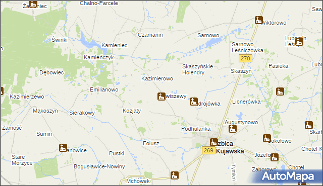 mapa Świszewy, Świszewy na mapie Targeo