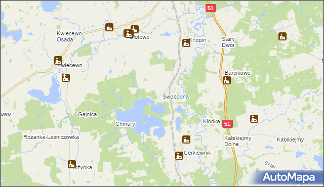 mapa Swobodna, Swobodna na mapie Targeo