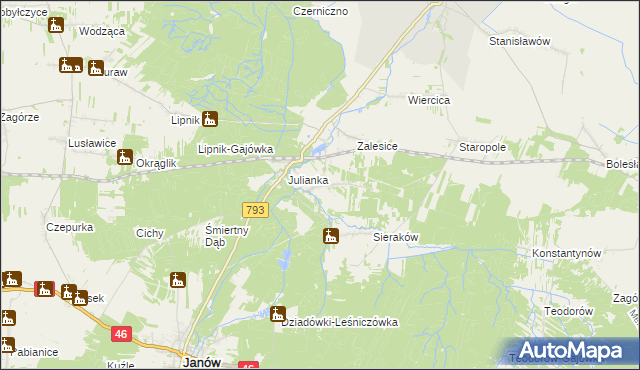 mapa Sygontka, Sygontka na mapie Targeo