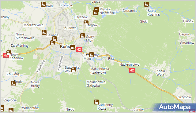 mapa Szabelnia, Szabelnia na mapie Targeo
