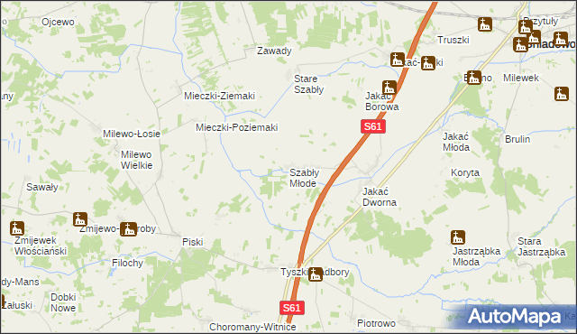 mapa Szabły Młode, Szabły Młode na mapie Targeo
