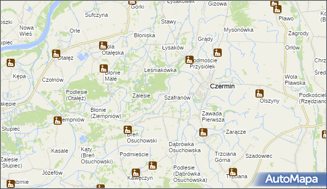 mapa Szafranów, Szafranów na mapie Targeo