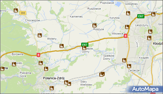 mapa Szalejów Górny, Szalejów Górny na mapie Targeo