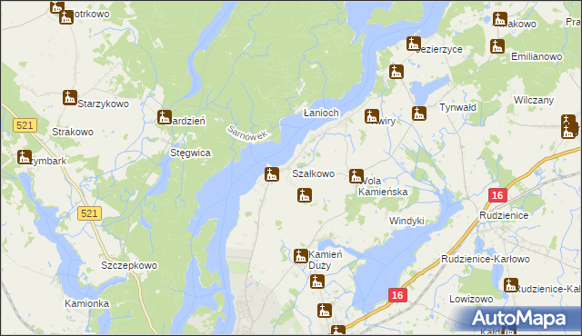 mapa Szałkowo, Szałkowo na mapie Targeo