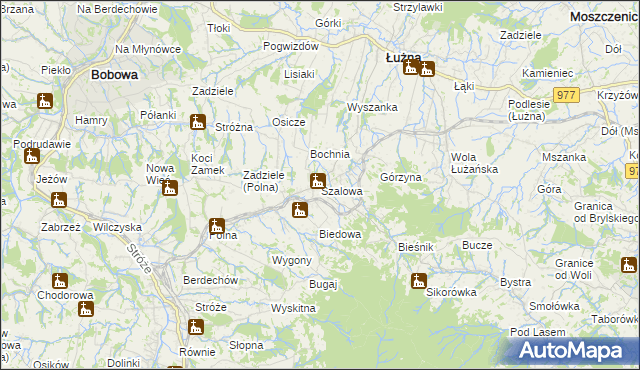 mapa Szalowa, Szalowa na mapie Targeo