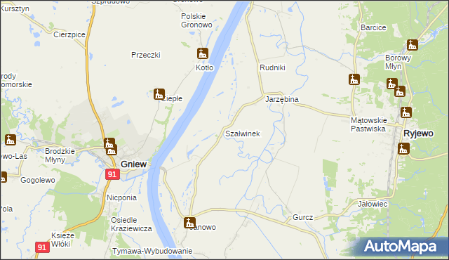 mapa Szałwinek, Szałwinek na mapie Targeo