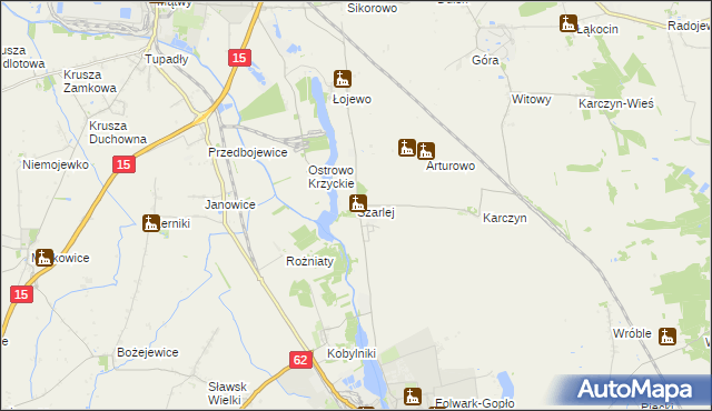 mapa Szarlej, Szarlej na mapie Targeo