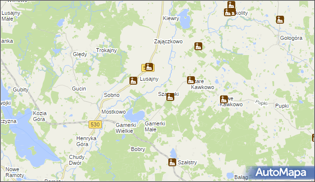 mapa Szatanki, Szatanki na mapie Targeo