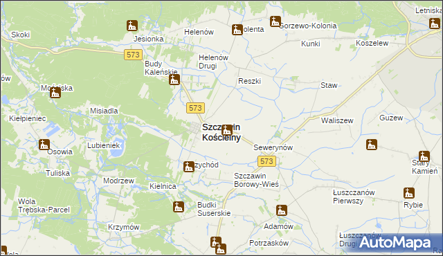 mapa Szczawinek, Szczawinek na mapie Targeo