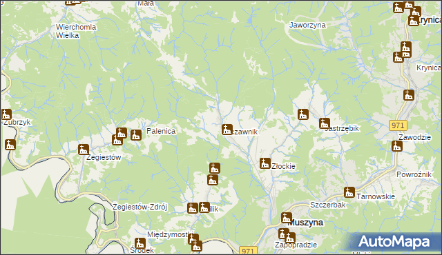 mapa Szczawnik, Szczawnik na mapie Targeo