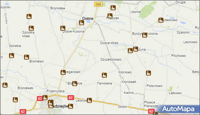 mapa Szczeblotowo, Szczeblotowo na mapie Targeo