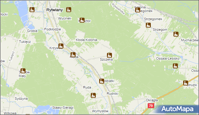 mapa Szczeka, Szczeka na mapie Targeo