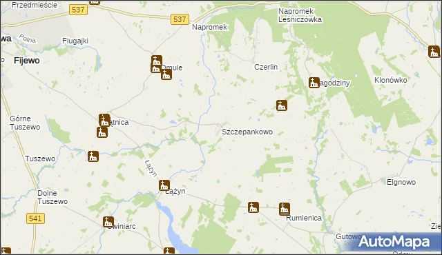 mapa Szczepankowo gmina Lubawa, Szczepankowo gmina Lubawa na mapie Targeo