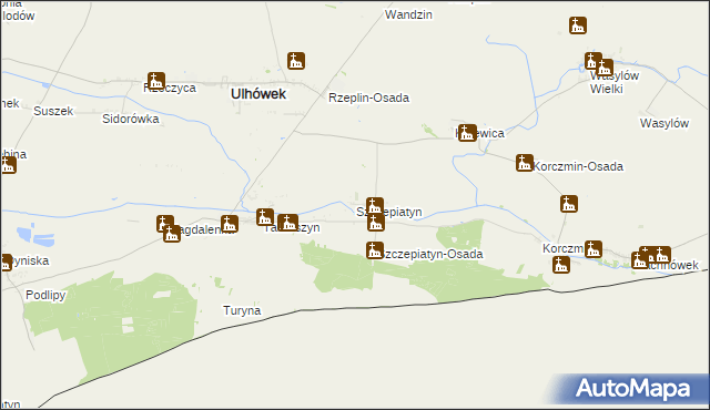 mapa Szczepiatyn, Szczepiatyn na mapie Targeo