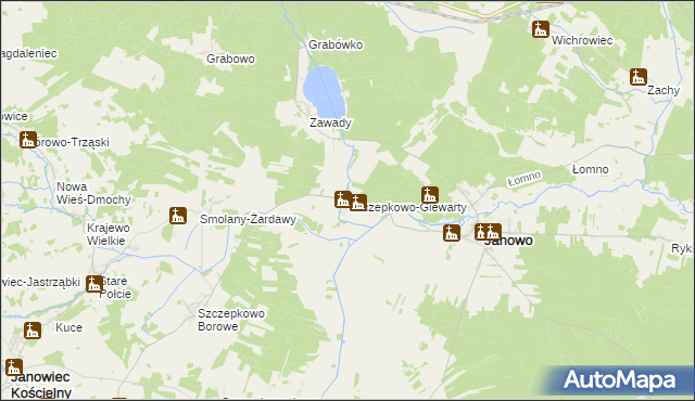 mapa Szczepkowo-Giewarty, Szczepkowo-Giewarty na mapie Targeo