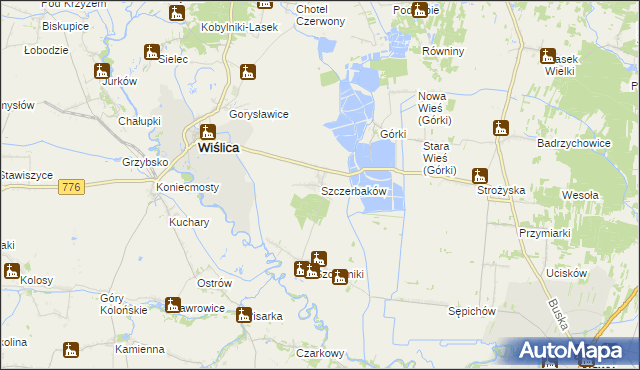 mapa Szczerbaków, Szczerbaków na mapie Targeo