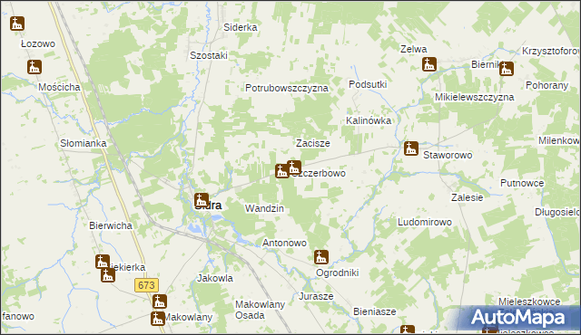 mapa Szczerbowo, Szczerbowo na mapie Targeo