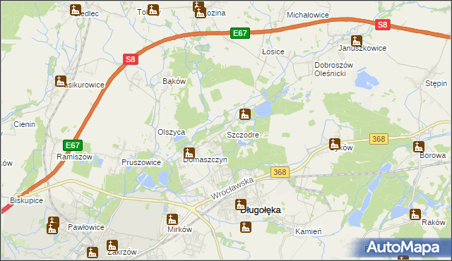 mapa Szczodre, Szczodre na mapie Targeo