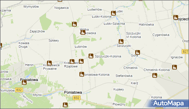 mapa Szczuczki-Kolonia, Szczuczki-Kolonia na mapie Targeo