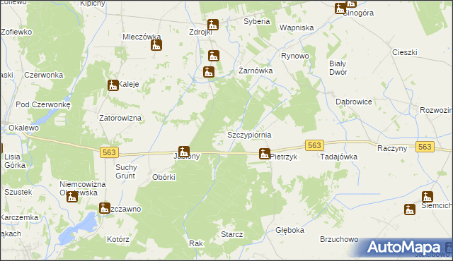 mapa Szczypiornia, Szczypiornia na mapie Targeo
