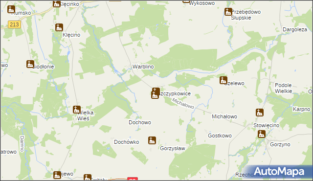 mapa Szczypkowice, Szczypkowice na mapie Targeo